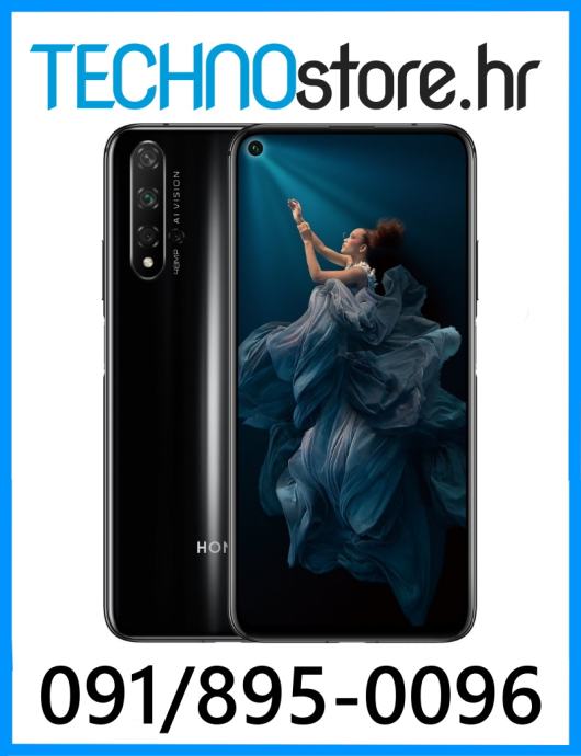 Huawei Honor 20 128GB crni (izložbeni model, nov, dostava, garancija)