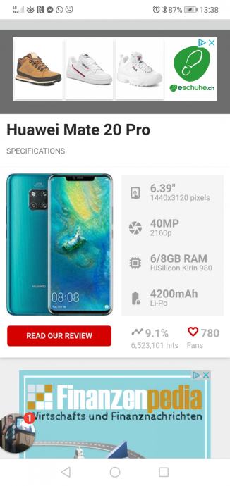 Huawei mate 20 Pro Bez zamjena