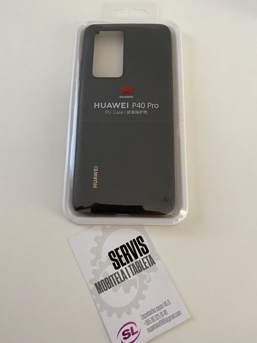 Huawei p40 pro zaštitna maska Protective PU case (crna) Original