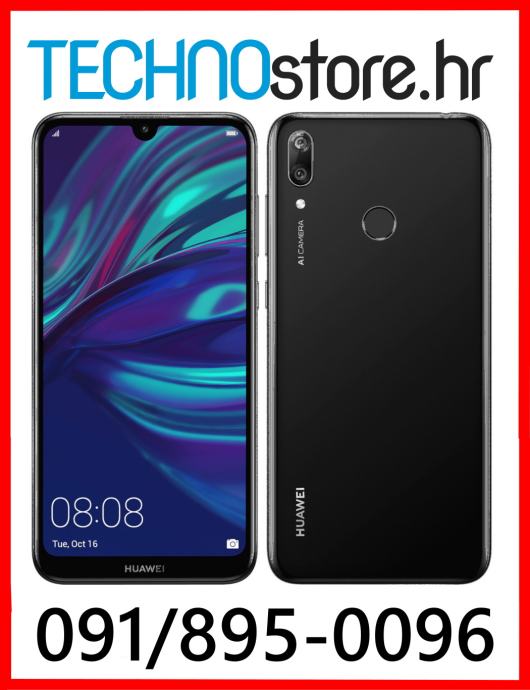 Huawei Y6 2019 32GB crni - novo, zapakirano, dostava, garancija