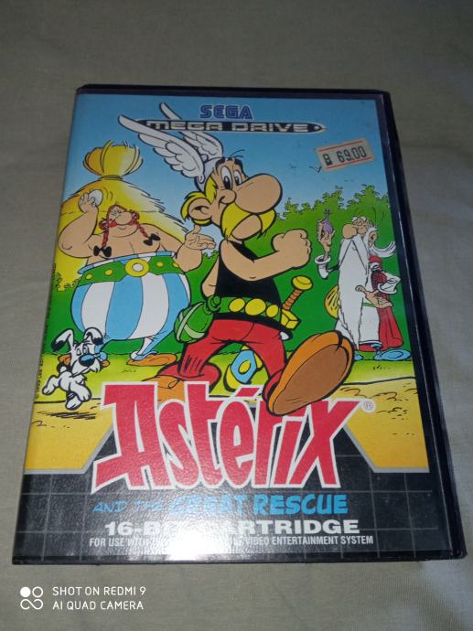 Jeu Sega Megadrive : Asterix And The Great Rescue - Version PAL, 1993 - Bon état