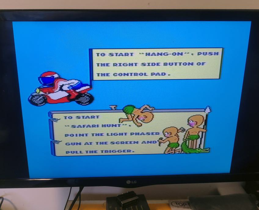 Console Sega Master Sytem Plus avec Hang-on / Safari hunt