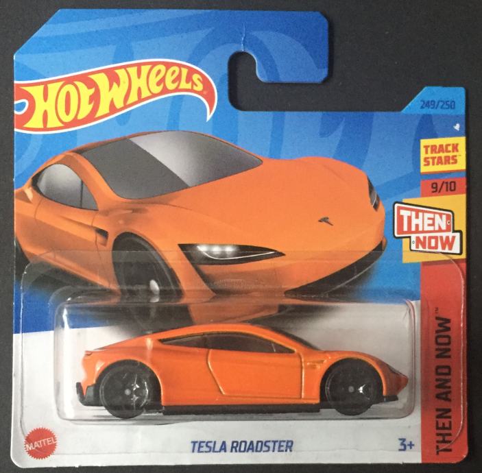 Hot Wheels Tesla Roadster (naranđasti)..
