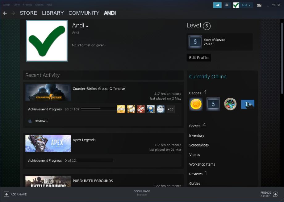 Steam account CoD WW2, CS GO Mg2 rank inventory 30€, pubg...