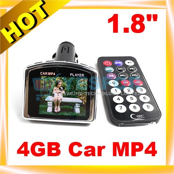 Transmitter 4GB 1,8 LCD Auto MP4 MP3 Player s FM