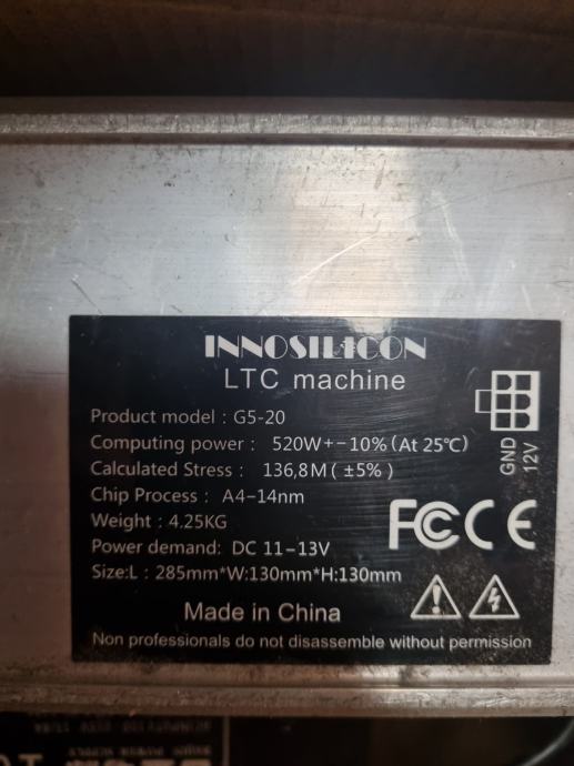 Antminer  Innosilicon A4 Dominator,litecoin,scrypt, ASIC miner + 1600w