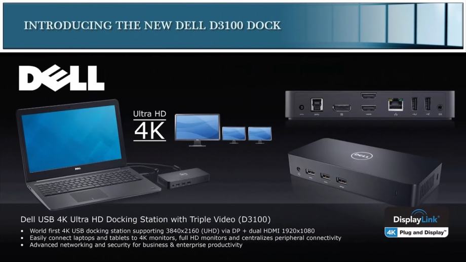Dell docking station D3100 USB 3.0