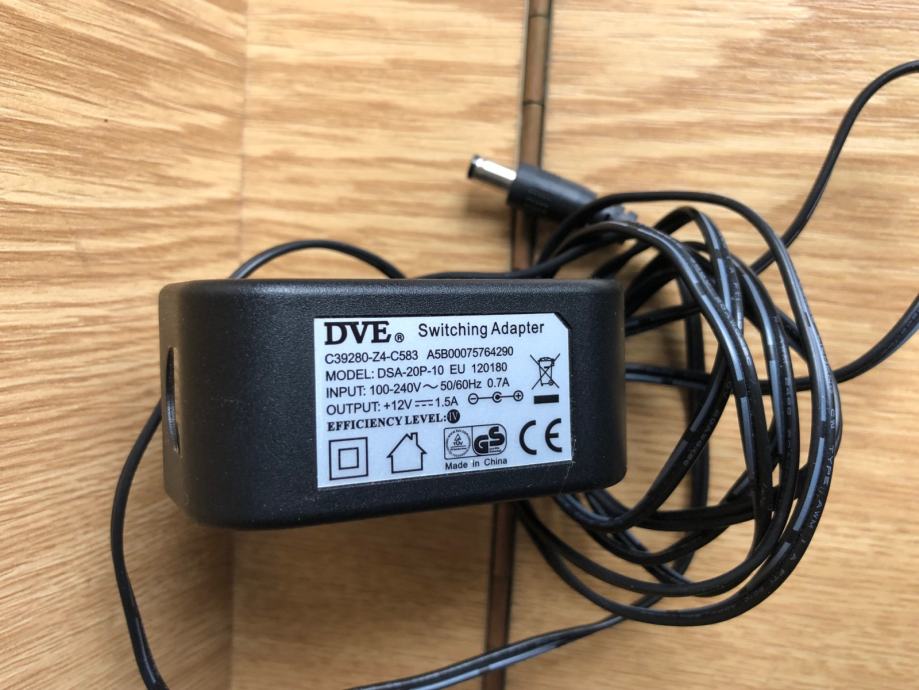 DVE Switching  ADAPTERC38280-Z4-C583 A5B00075764290 MODEL:DSA-20P-10