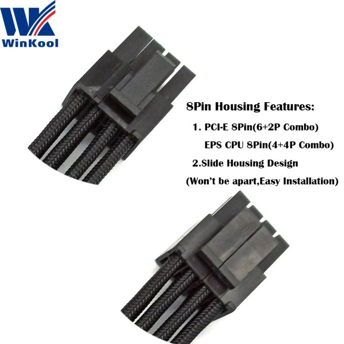 Ekstenderi za kabele od napajanja WinKool, 60cm, crnobijeli