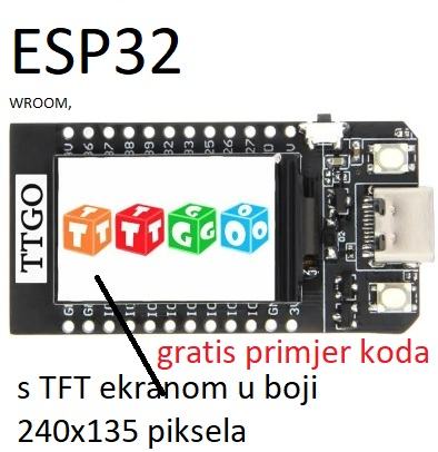 ESP32 TTGO mikrokontroler, kolor ekran, WiFi, Bluetooth, Arduino IDE