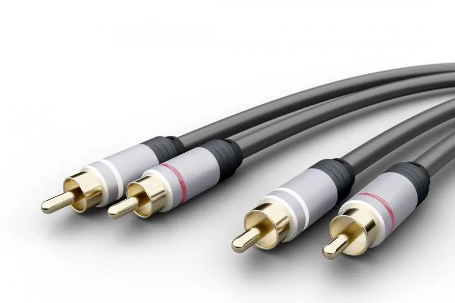 G&BL audio kabel HIGH END QUALITY 2x2 RCA(činč), 2m, sivi