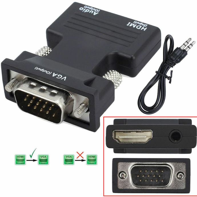 HDMI na VGA Adapter Audio konverter