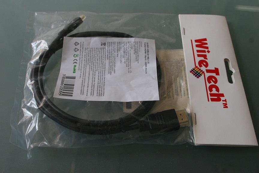Kabel1.8m,HDMI 19pin-HDMI micro, Wire, novo ne raspakirano