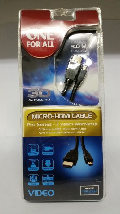 OFA KABEL HDMI-MICRO HDMI 3M