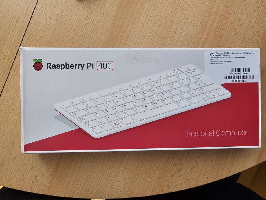 Raspberry Pi 400 osobno računalo, UK layout NOVO