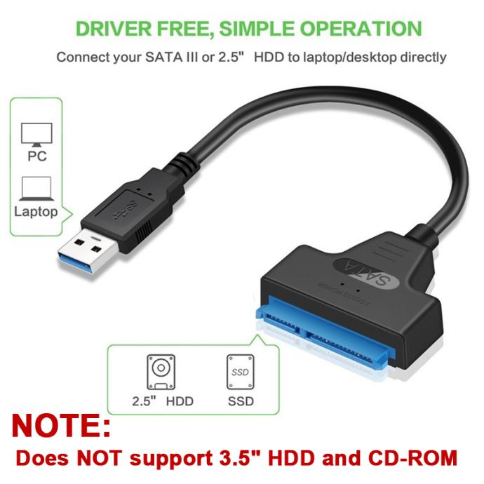 USB na SATA kabel