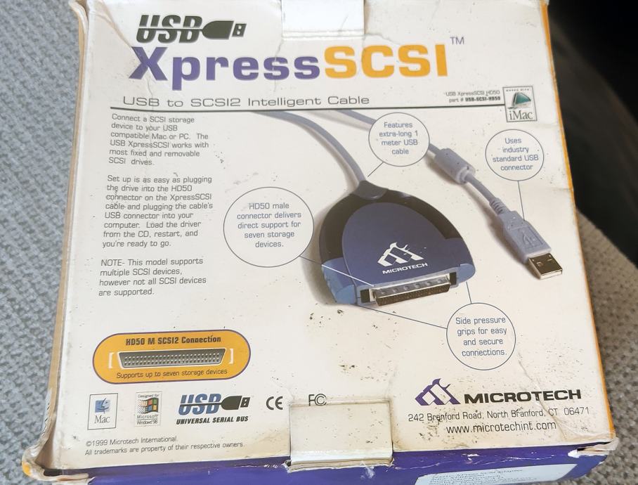 XpressSCSI Xpress SCSI SCSI2 USB adapter u kutiji