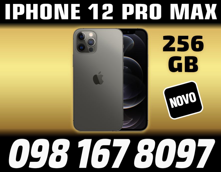 IPHONE 12 PRO MAX 128GB,GRAPHITE,ZAPAKIRANO,TRGOVINA,DOSTAVA ZG,R1