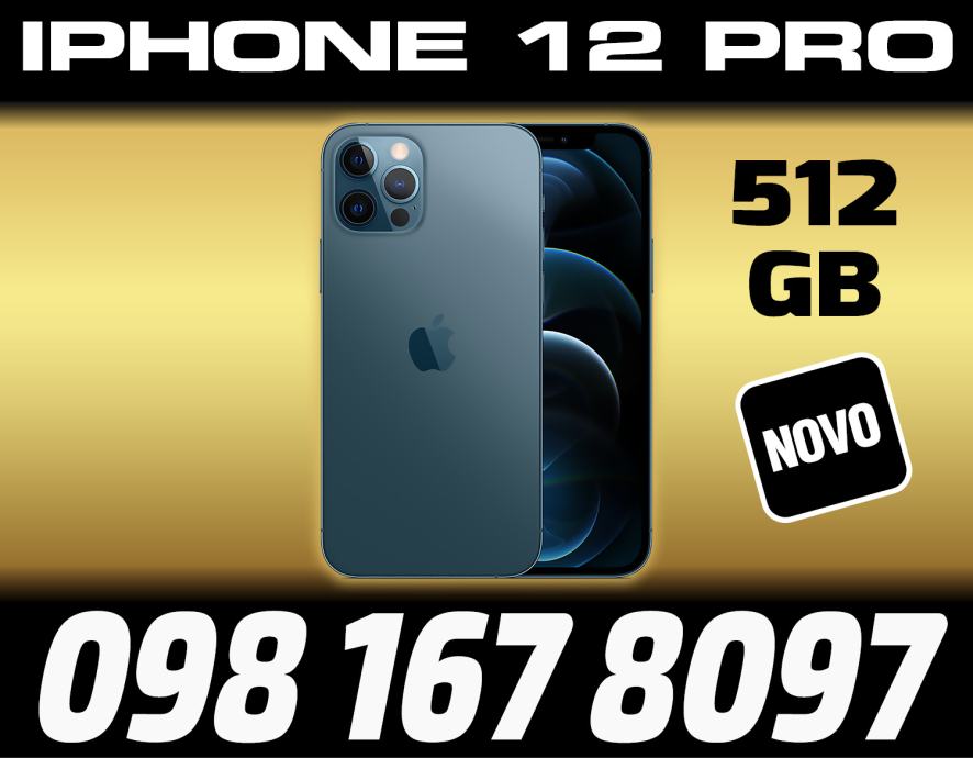 IPHONE 12 PRO MAX 256GB, BLUE, ZAPAKIRANO, TRGOVINA, DOSTAVA ZG, R1