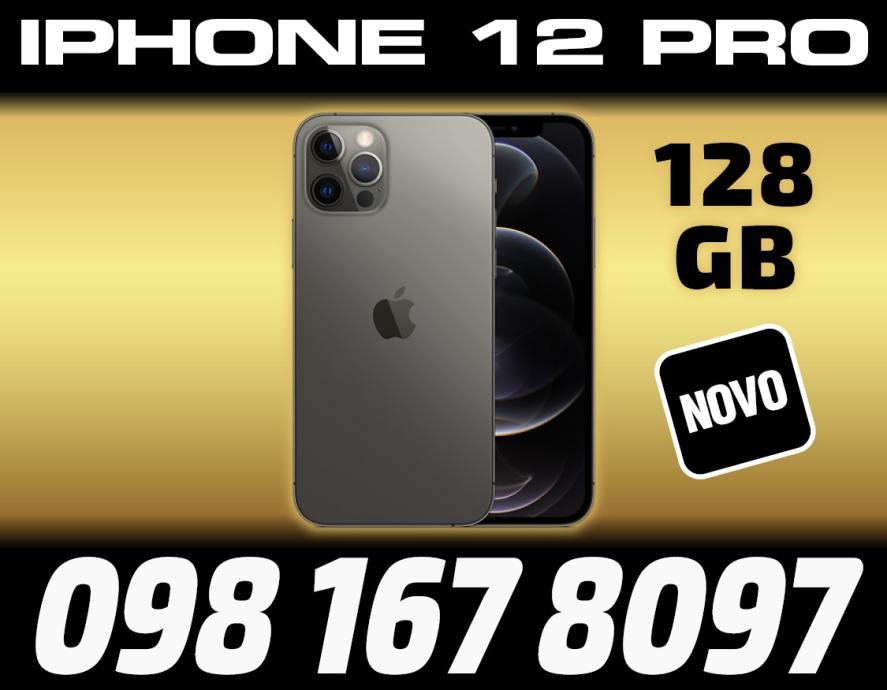 IPHONE 12 PRO 256GB GRAPHITE, ZAPAKIRAN,TRGOVINA,DOSTAVA ZG,R1