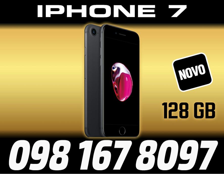 IPHONE 7 PLUS 128GB JET BLACK,NOV,VAKUM,TRGOVINA,DOSTAVA ZG,R1 RACUN