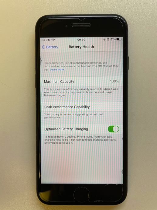 iPhone 8 (256 GB, crni, battery health 100%)