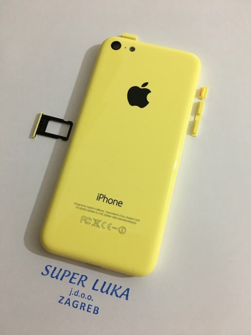 iphone 5c maska kučište poklopac baterije NOVO (žuta boja)