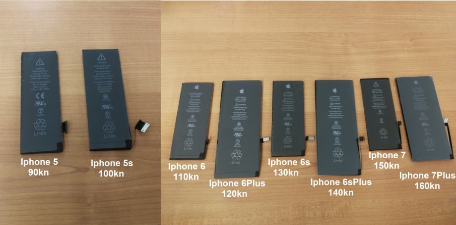 ORIGINAL baterije za Iphone 5, 5s, 6, 6+, 6s, 6s+, 7, 7+, 8, 8+, X-XR
