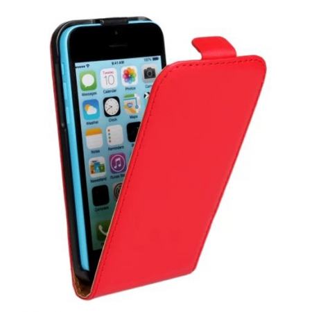 iPhone 5C KOŽNA PREKLOPNA FUTROLA Slim- Razne boje: crvena, roza, crna