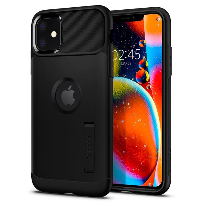 Spigen Maskica za iPhone 11 Pro Max Slim Armor Black 075CS27047