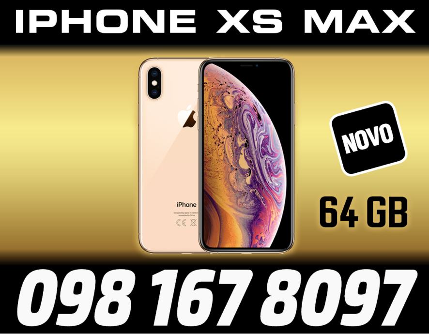 IPHONE XS MAX 64GB ZLATNE BOJE,VAKUM,TRGOVINA,DOSTAVA ZG,R1 RACUN