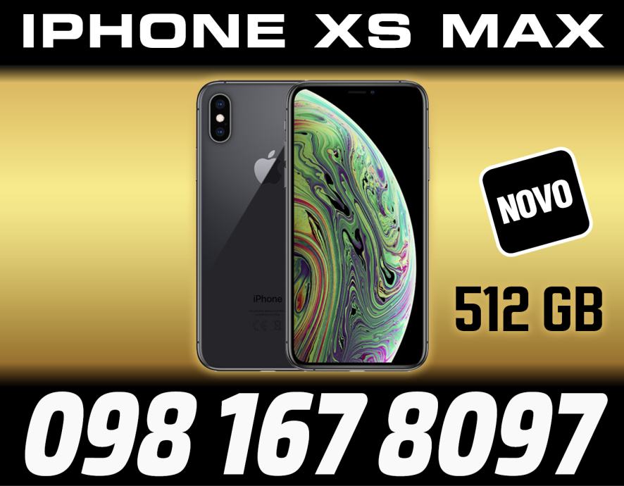 IPHONE XS MAX 256GB SPACE GREY,NOV,VAKUM,TRGOVINA,DOSTAVA ZG,R1 RACUN