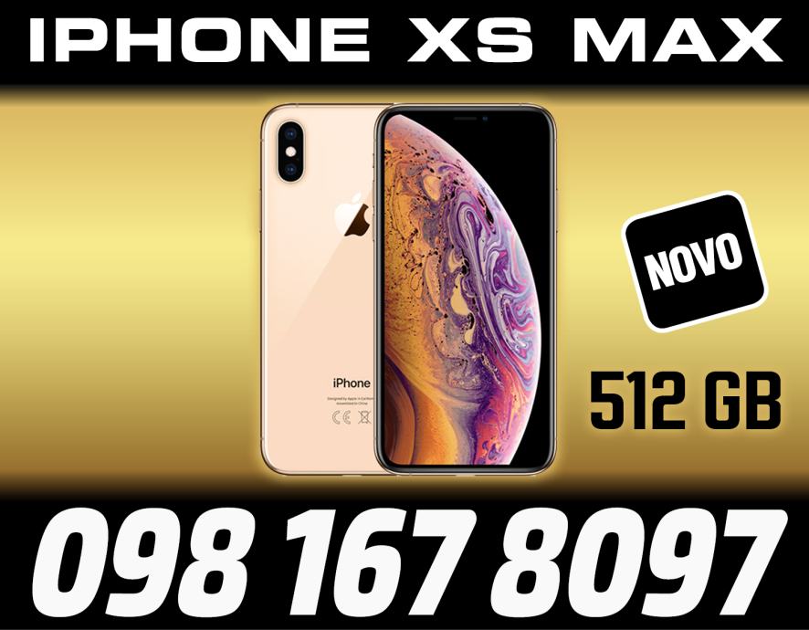 IPHONE XS MAX256GB ZLATNE BOJE,NOV,VAKUM,TRGOVINA,DOSTAVA ZG,R1 RACUN