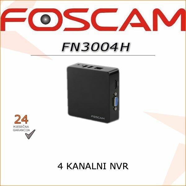 FOSCAM SNIMAČ FN3004H- 4 KANALNI FOSCAM NVR ZA EKSTERNI USB DISK