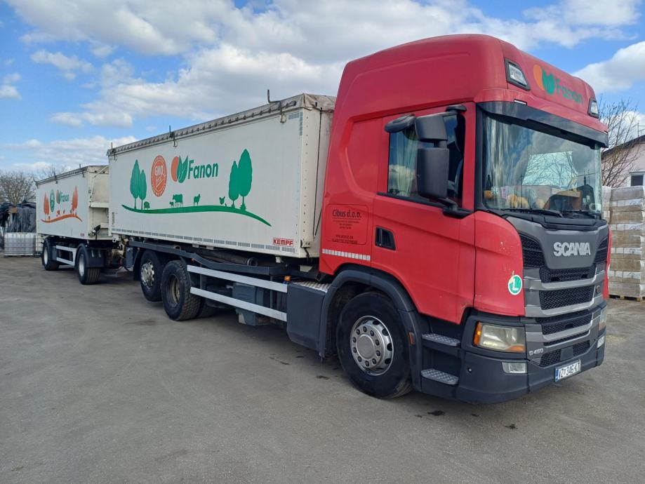 Scania G450 Kempf nadogradnja+ prikolica marke Kempf HK-18, 2018 god.