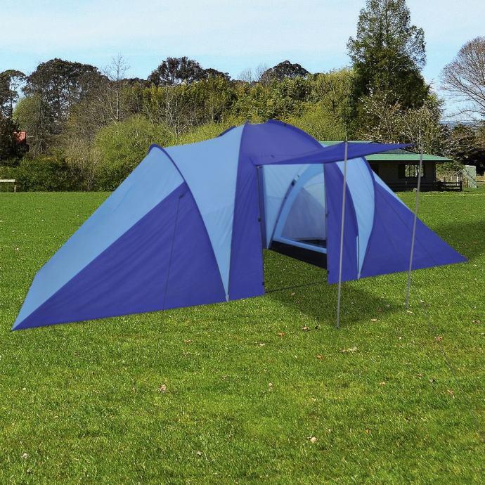 Šator za kampiranje za 6 osoba tamno plava/svjetlo plava - NOVO