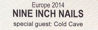 P: 2 x karta za Nine Inch Nails / Beč / 9. 6. 2014.