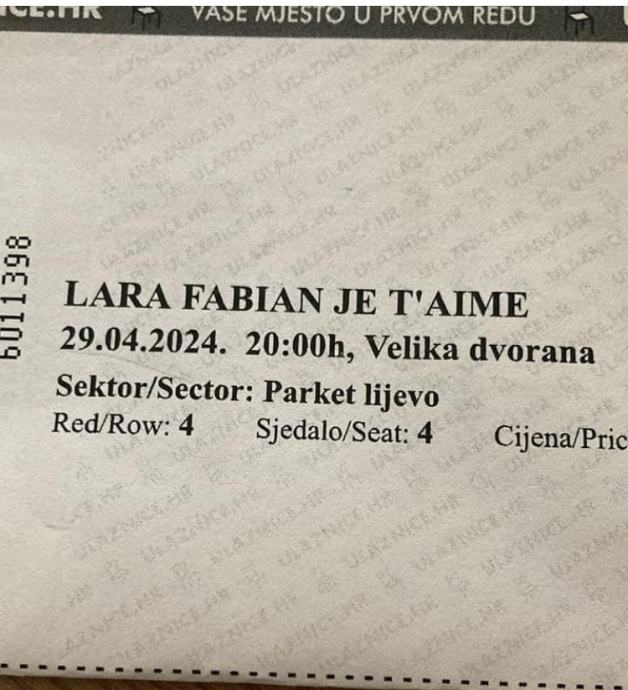 Karta za koncert