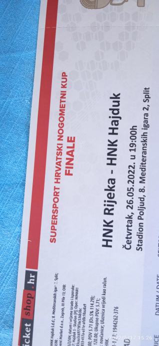 SuperSport Hrvatski kup (Finale): HNK Rijeka - HNK Hajduk Split UŽIVO