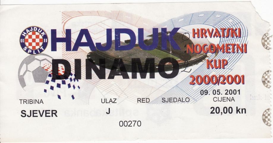 HAJDUK - DINAMO kup 2000/2001