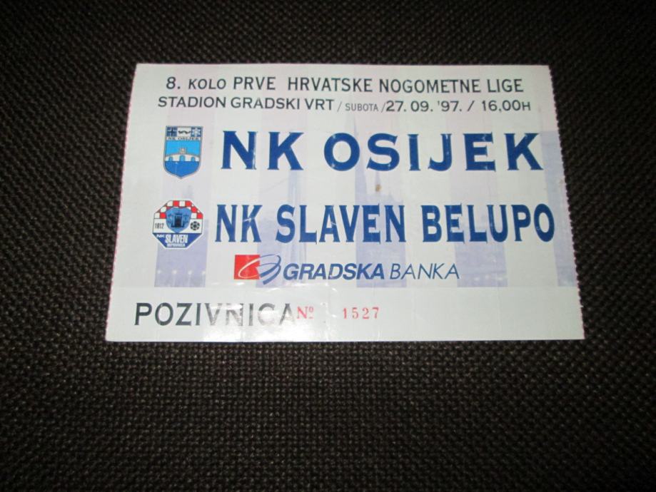 Ulaznica - NK Osijek - NK Slaven Belupo