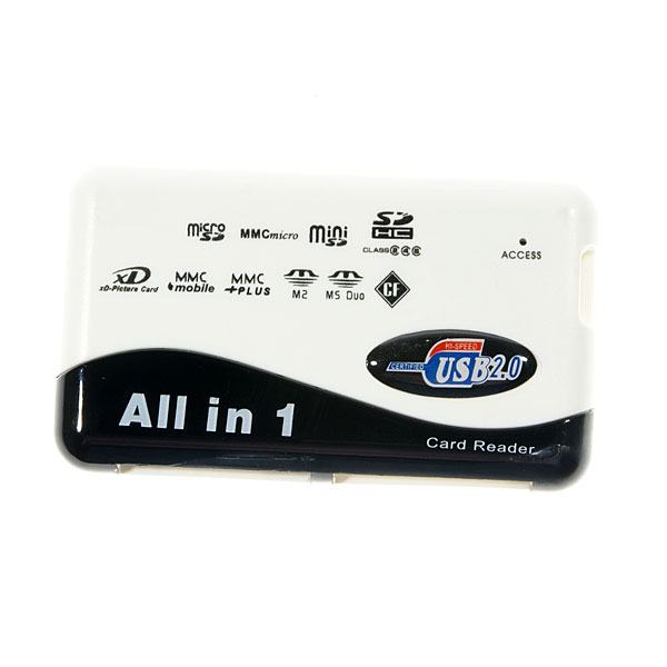 All-in-One USB 2.0 Card Reader with TF Slot, Novo! zapakirano.