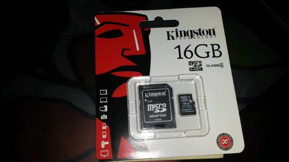 Micro SD memorijska kartica 16GB class 4  + SD adapter