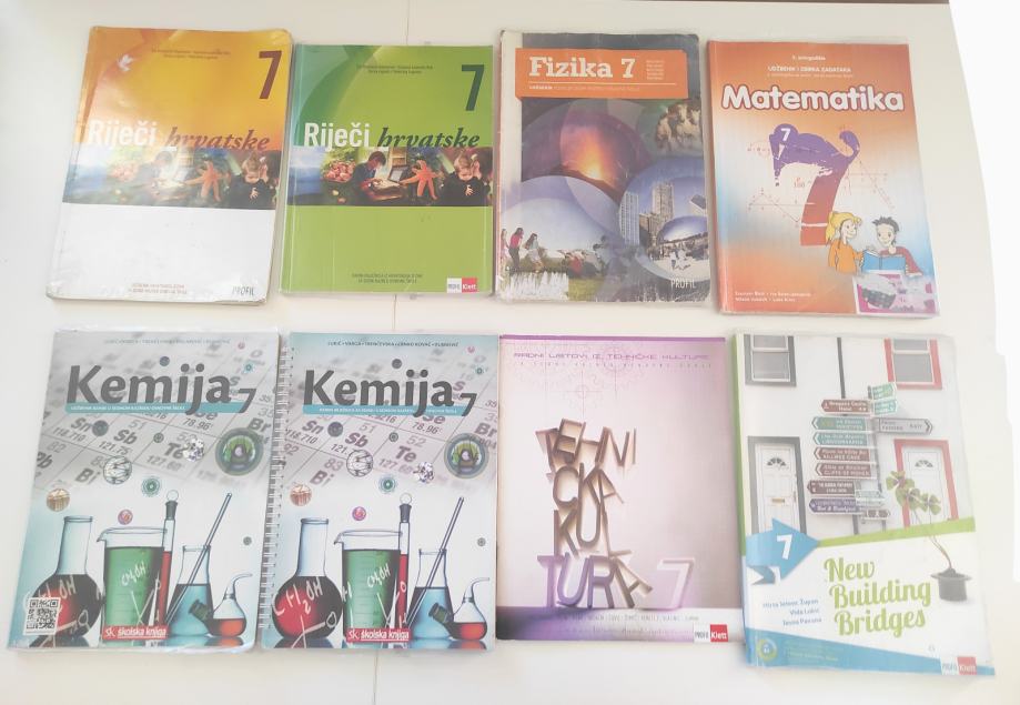 7 B Razred 7. Razred udžbenici radne bilježnice zbirke zadataka za sedmi razred