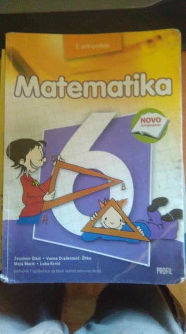 Udžbenik -Matematika 6 2. polugodište - Šikić, Draženović-PROFIL 2006.