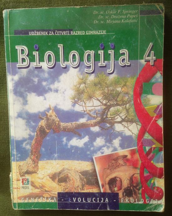 Biologija 4 - udžbenik za 4. razred gimnazije