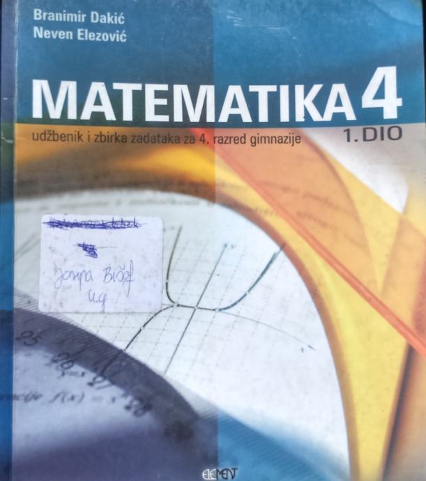Branimir Dakić, Neven Elezović - Matematika 4, 1. dio
