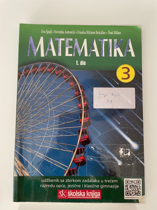 MATEMATIKA - udžbenik sa zbirkom zadataka za 3.razred gimnazije