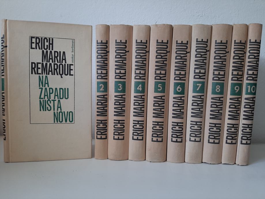 Erich Maria Remarque - komplet, sabrana djela, 10 knjiga