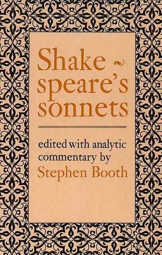 stephen booth an essay on shakespeare's sonnets